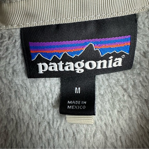 Patagonia Re-Tool Snap-T Pullover Women’s Size Medium Jacket Gray Grey Cream - Picture 8 of 9